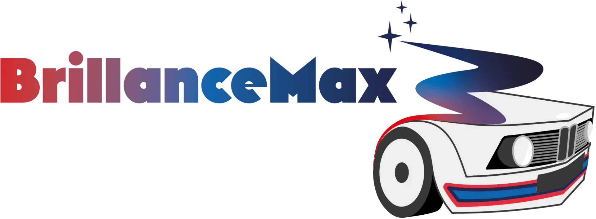 Logo de BrillanceMax avec une voiture stylisée.